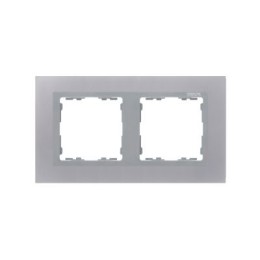 82927-33 Рамка декоративная, 2 поста, Simon 82 Nature, Металл, алюминий-алюминий