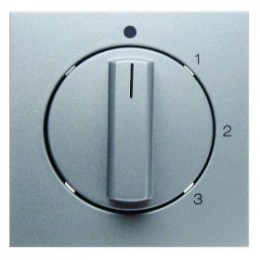 10961404 Центральная панель с вращающейся ручкой для 3-уровневого выключателя цвет: алюминий, матовый B.1/B.7 Glas Berker