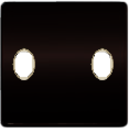FD04321GR-A Латунная накладка под 2 тумблера , цвет Graphite+beige FEDE