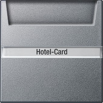 014026 Выключатель для карт, используемых в отелях Алюминий Gira