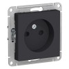 ATN001049 Atlasdesign Розетка без заземления со шторками, 16А, механизм, Карбон Schneider Electric