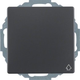 47446086 Штепсельная розетка SCHUKO с откидной крышкой, Q.1/Q.3, цвет: антрацитовый, с эффектом бархата Berker