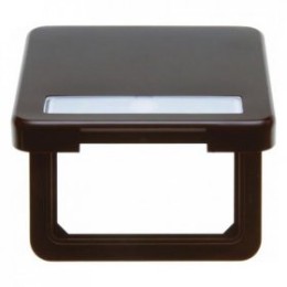 102251 Промежуточная рамка с откидной крышкой и полем для надписи цвет: коричневый, с блеском Влагозащищенный скрытый монтаж IP44 Berker