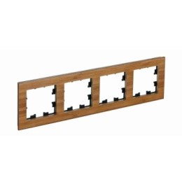 ATN353204 Рамка четверная Schneider Electric Atlasdesign Nature, дерево бамбук