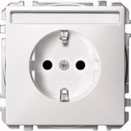 MTN2302-4019 Механизм розетки заземл.контактом со шторками c полем для над.. Merten