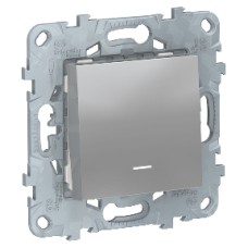NU520130N Выключатель 1-клавишный, с подсветкой, сх. 1а, Алюминий Schneider Electric NU520130N Выключатель 1-клавишный, с подсветкой, сх. 1а, Алюминий Schneider Electric