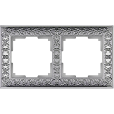 WL07-Frame-02 Рамка на 2 поста (матовый хром) Antik Werkel a046426 WL07-Frame-02 Рамка на 2 поста (матовый хром) Antik Werkel a046426