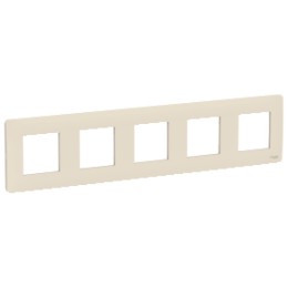 NU201044 Рамка Unica Studio Бежевый 5-постовая Schneider Electric