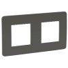 NU280421 Рамка Unica Studio Color Дымчато-серый / Белый 2-постовая Schneider Electric
