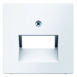 14096089 Центральная панель для розетки UAE, Q.1/Q.3, цвет: полярная белизна, с эффектом бархата Berker