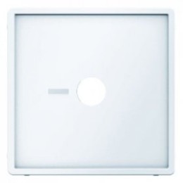 12366089 Центральная панель для пневматической кнопки вызова с линзой, Q.1/Q.3, цвет: полярная белизна, с эффектом бархата Berker