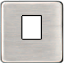 FD04317NS-M Монтажная плата для 1-го инф. разъема RJ-45 черный, цвет Nickel Satin FEDE