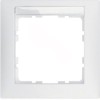 10119919 Рамка с полем для надписей S.1 Полярная белизна матовый 1-постовая Berker