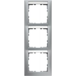 10139959 Рамка S.1 Алюминий матовый 3-постовая вертикальная Berker