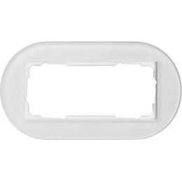 1002130 Рамка установочная Studio Белое стекло 2-постовая Gira