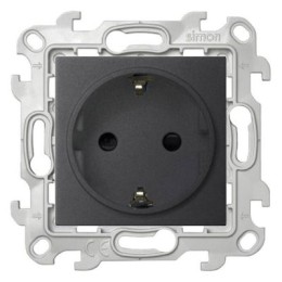 2450432-038 Розетка 2К+З Schuko со штор, графит Simon 24