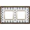 FD01342NEOB Рамка Vintage Porcelain Black LYS / Золото 2-постовая Fede
