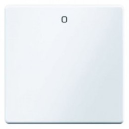 16226089 Клавиша с надписью "0" цвет: полярная белизна, с эффектом бархата, Q.1 Berker