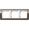 0213763 Рамка Event Clear Коричневый / Белый 3-постовая Gira