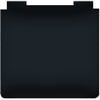 FD16901-M Накладка розетки 2К+З с крышкой IP44, цвет Черный FEDE