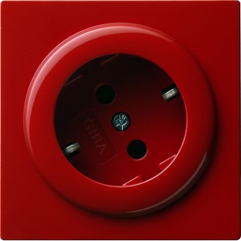 044843 Розетка с поворотом на 30 градусов Красный Gira S-color
