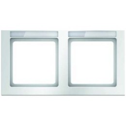 10226099 Рамка с полем для надписей Q.3 Полярная белизна с эффектом бархата 2-постовая Berker