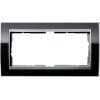 1002736 Рамка без перегородки Event Clear Черный / Алюминий 2-постовая Gira