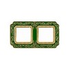 FD01352VEEN Рамка Smalto Italiano Siena Emerald green 2-постовая Fede