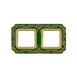 FD01352VEEN Рамка Smalto Italiano Siena Emerald green 2-постовая Fede