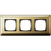 0213671 Рамка Classix Art Латунь 3-постовая Gira