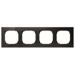 8574 CN Рамка Sky Черное стекло 4-постовая ABB