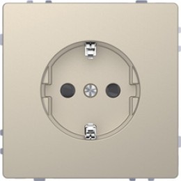 MTN2300-6033 D-life розетка 16а с з/к и шторками, сахара Merten