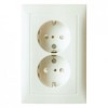 47298982 Двойная штепсельная розетка SCHUKO, цельная цвет: белый, с блеском S.1 Berker