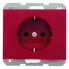 47157015 Штепсельная розетка SCHUKO цвет: красный, с блеском K.1/K.5 Berker