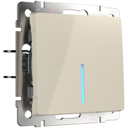 WL03-SW-1G-LED-ivory Выключатель одноклавишный с подсветкой (слоновая кость) Antik Werkel a030805