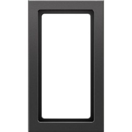 13096096 Рамка с большим вырезом Q.3 Антрацит с эффектом бархата 2-постовая Berker