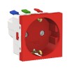 NU305703 Розетка с зазем., со штор., с быстроз. клем., 16А 250В, 2мод Красный Schneider Electric