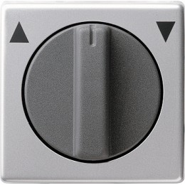 0666203 Накладка с поворотной ручкой для жалюзи Алюминий Gira E22