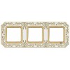 FD01363OPEN Рамка Smalto Italiano Firenze Pearl white 3-постовая Fede