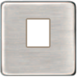 FD04317NS-A Монтажная плата для 1-го инф. разъема RJ-45 бежевый, цвет Nickel Satin FEDE