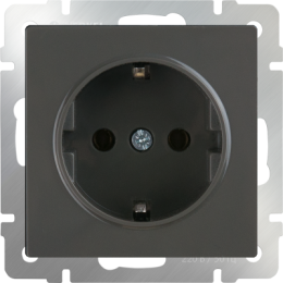 WL07-SKG-01-IP20 Розетка с заземлением  (серо-коричневый) Antik Werkel a029861