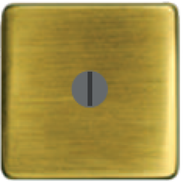 FD03110-PB Стандартный поворотный выключатель без лампы подсветки, цвет Bright Patina FEDE