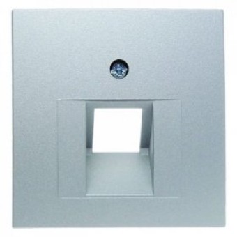 14071404 Центральная панель для розетки UAE цвет: алюминий, матовый B.1/B.7 Glas Berker