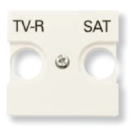 N2250.1 BL Накладка для TV-R-SAT розетки, 2-модульная, серия Zenit, цвет альпийский белый, ABB