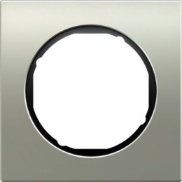 10112204 Рамка R.3 Черный, нержавеющая сталь 1-постовая Berker