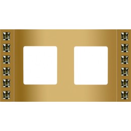 FD01272OR Рамка Crystal De Luxe Real Gold 2-постовая Fede