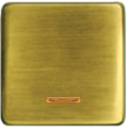FD04312PB Клавиша для одноклавишных выключателей с подсветкой, цвет Bright Patina FEDE