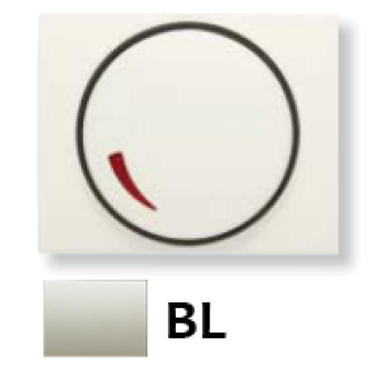 8460.2 BL Накладка (центральная плата) с поворотной ручкой для механизма поворотного светорегулятора, серия OLAS, цвет белый жасмин, ABB