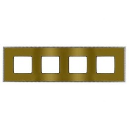 FD01434OBCB Рамка Belle Epoque Metal Bright gold / Bright chrome 4-постовая гор/верт. Fede