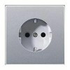 AL1520 Розетка с заземлением Jung 16А/250В алюминий LS серия